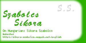 szabolcs sikora business card